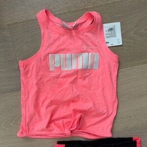 Girls puma shorts set